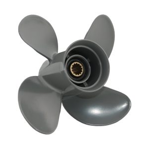 4 Blades 10 7/8X12 Outboard Aluminum Propeller for Honda 4 Stroke Engine Motor