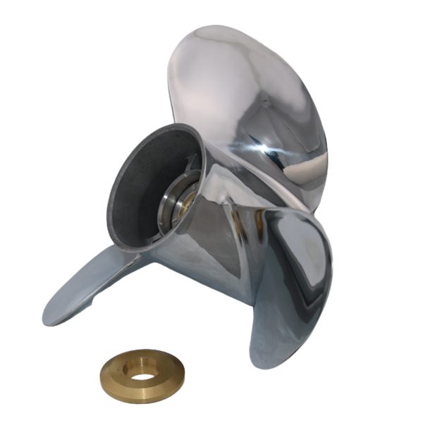13 1/4X17 Outboard Propeller Stainless Steel Fit BRP,Johnson,Evinrude,OMC Stern Drive Boat Engines 40HP -140HP 3 Blades 13 Spline Tooth (RH/LH) - Image 3