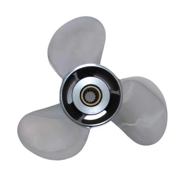 13 1/4X17 Outboard Propeller Stainless Steel Fit BRP,Johnson,Evinrude,OMC Stern Drive Boat Engines 40HP -140HP 3 Blades 13 Spline Tooth (RH/LH) - Image 5