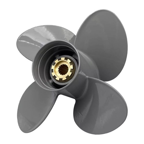 4 Blades 13X15 Outboard Aluminum Propeller for Honda Engine Motor 4.25" Gearcase - Image 4