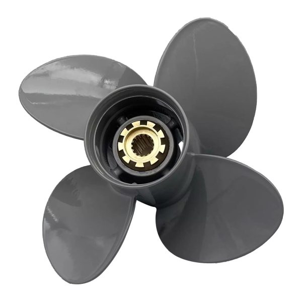 4 Blades 13X15 Outboard Aluminum Propeller for Honda Engine Motor 4.25" Gearcase