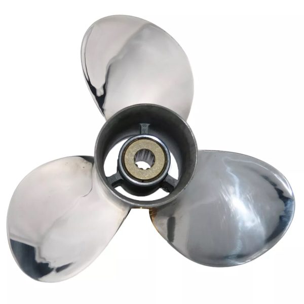 9 1/4x11 Stainless Steel Outboard Boat Propeller fit Johnson Evinrude Cupped Prop Engines 8-15HP,10-Spline