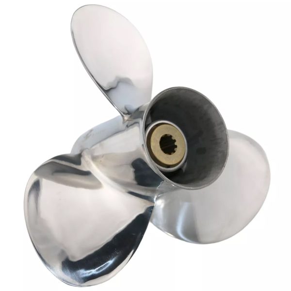 9 1/4x11 Stainless Steel Outboard Boat Propeller fit Johnson Evinrude Cupped Prop Engines 8-15HP,10-Spline - Image 5