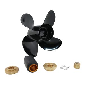 10.3X13 Outboard Propeller Aluminum Fit Mercury Boat Engines 25HP - 70HP Interchangeable Hub 4 Blades