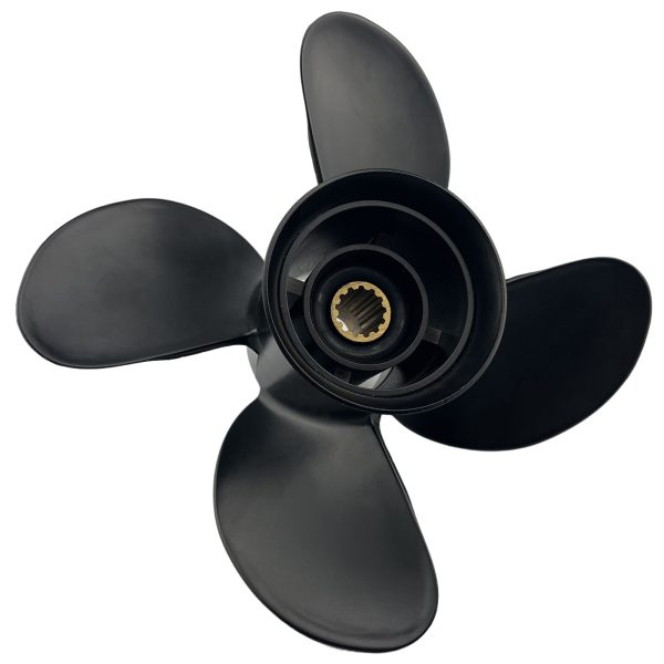 10.3x13 Outboard Propeller Aluminum Fit Mercury Boat Engines 25HP - 70HP Pressed-In Hub 4 Blades - Image 2