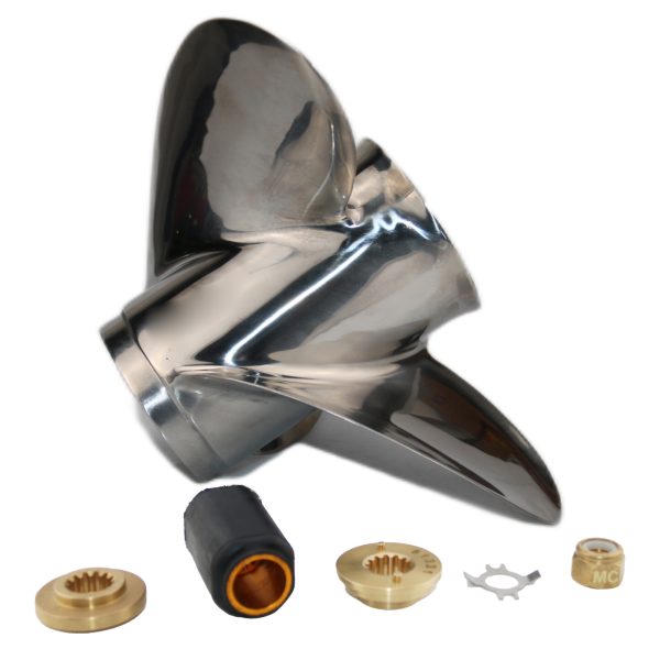 10 7/8x11 Outboard Propeller Stainless Steel Fit Mercury Boat Engines 25HP - 70HP Interchangeable Hub