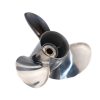 10 3/8x14 Outboard Propeller Stainless Steel Fit Mercury Boat Engines 25HP - 70HP Pressed-in Hub - Image 2