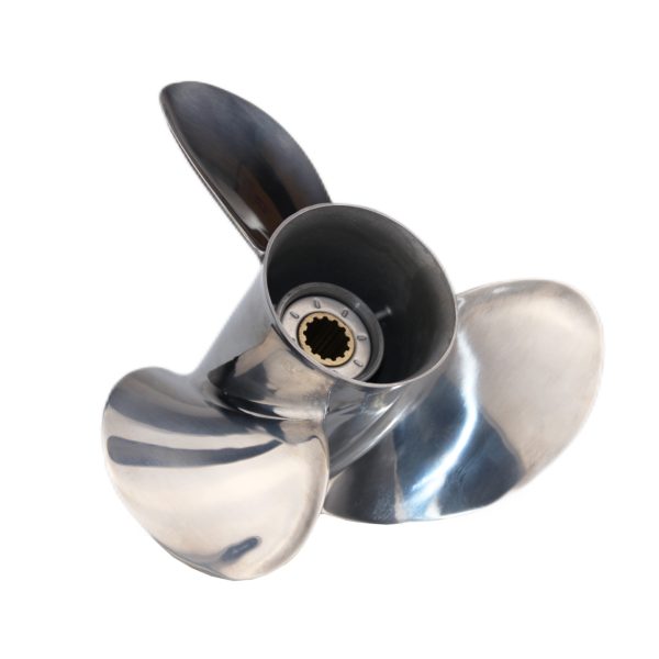 10 3/8x14 Outboard Propeller Stainless Steel Fit Mercury Boat Engines 25HP - 70HP Pressed-in Hub - Image 2