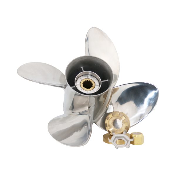 13 1/2x13 Outboard Propeller Stainless Steel Fit Mercury Boat Engines 40HP - 140HP Pressed-in Hub 4 Blades - Image 3
