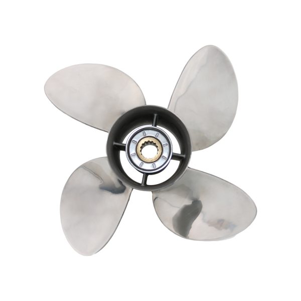 13 1/2x13 Outboard Propeller Stainless Steel Fit Mercury Boat Engines 40HP - 140HP Pressed-in Hub 4 Blades - Image 4