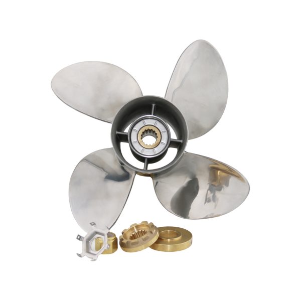 13 1/2x13 Outboard Propeller Stainless Steel Fit Mercury Boat Engines 40HP - 140HP Pressed-in Hub 4 Blades - Image 5
