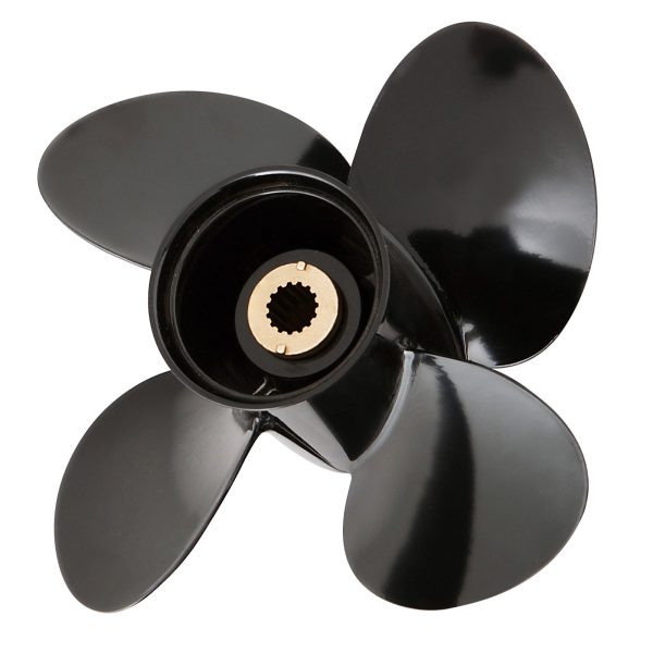 13.4x15 Outboard Propeller Aluminum Fit Mercury Boat Engines 40HP - 140HP Pressed-In Hub 4 Blades