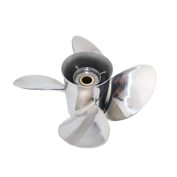 13 1/4x15 Outboard Propeller Stainless Steel Fit Tohatsu Boat Engines 60HP - 100HP 4 Blades